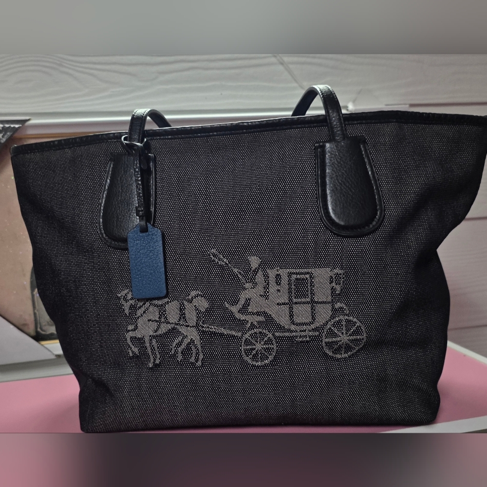 Coach Blue Interior Tote Bag
